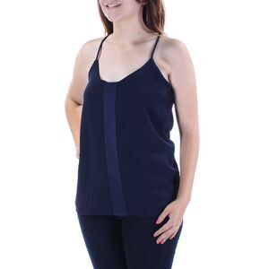 BAR III Womens Navy Racerback Spaghetti Strap V Neck Top Size: 2XS